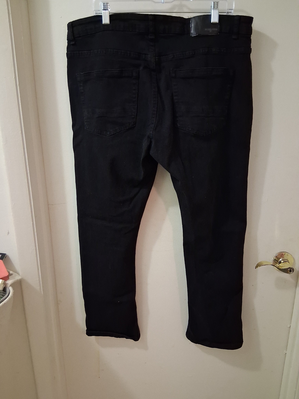 Hudson & Barrow Men's Black Stretch Denim Jeans Slim Fit Straight 5-Pocket - Picture 3 of 5